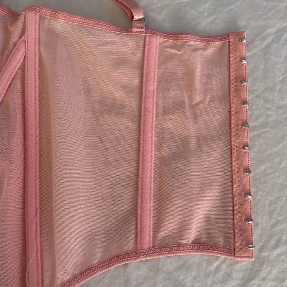 Pink Lace Corset  Bustier  Top Sz L NWT - Picture 13 of 16